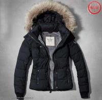 dames abercrombie fitch donsjassen fur hooded koningsblauw Lightning Levering flo5v499